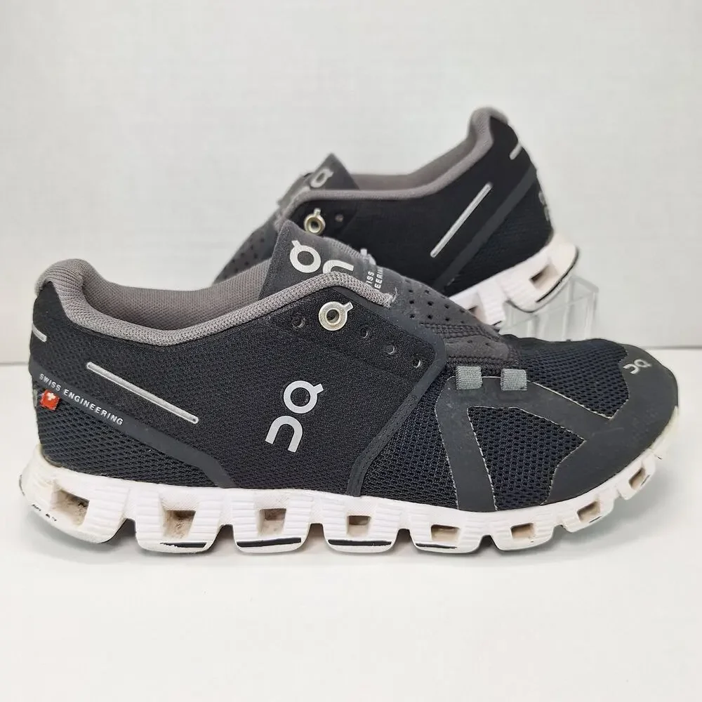 On Cloud Womens Size 5.5 Black White 19.0001 Athletic Running Shoes Sneakers